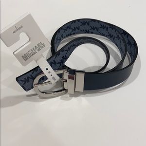 Micheal Kors Signature reversible belt Blue LG